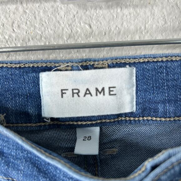 FRAME Le Sylvie Crop High-Rise Slim Straight Jeans Women’s Size 28 - Picture 7 of 13